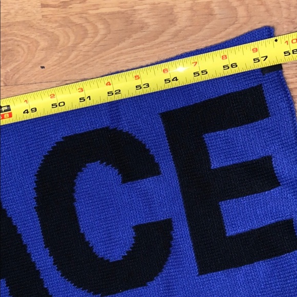 NWT The North Face Logo Scarf - Black/ Blue - Picture 2 of 13